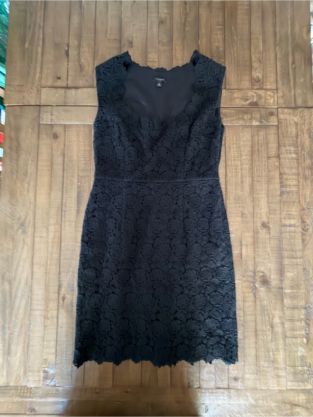Ann Taylor Black Floral Lace Mini Dress